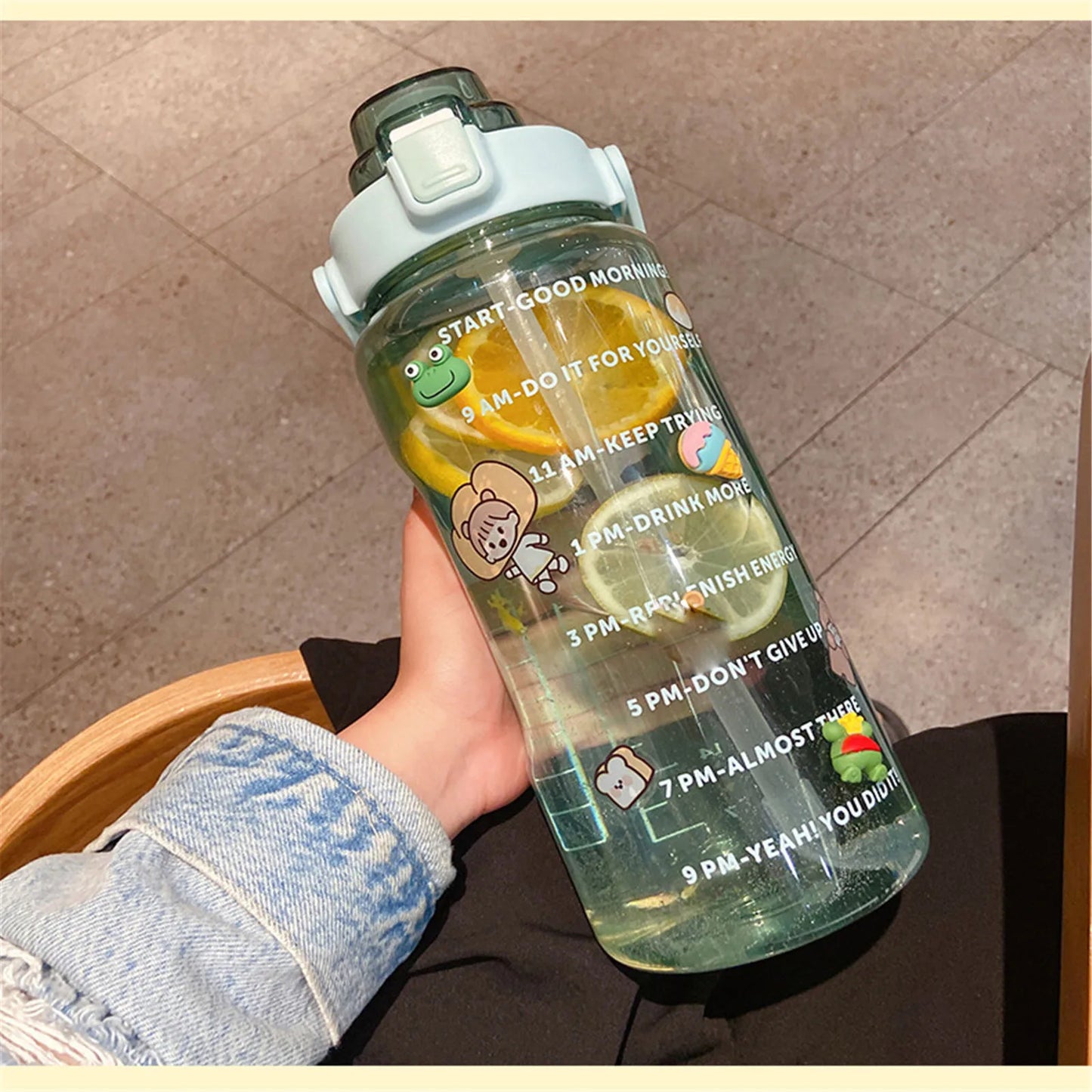 2000ml Large Capacity Sports Water Bottle | Leak-Proof & Portable