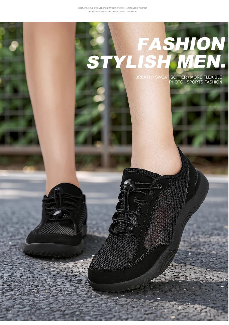 Wide Fit Casual Sports Shoes | Breathable Non-Slip Comfort