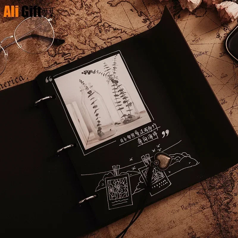 Creative Vintage Leather Photo Album | Handmade Scrapbook & Guestbook