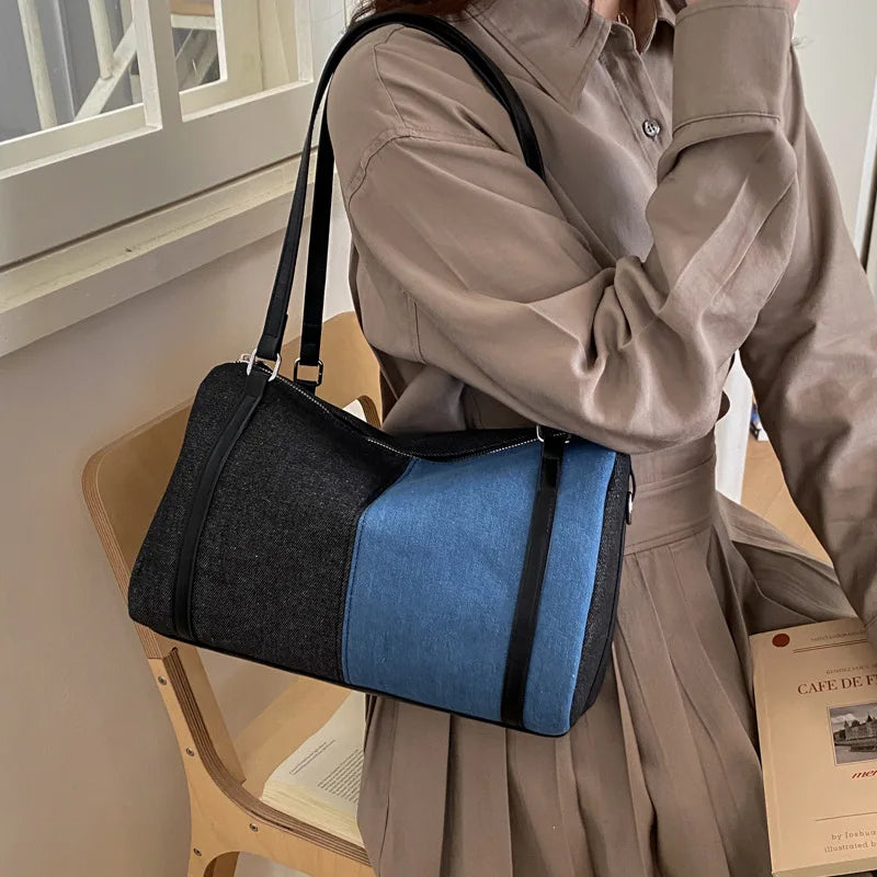 Bolso cruzado de mezclilla para mujer | Bolso de mano versátil y elegante