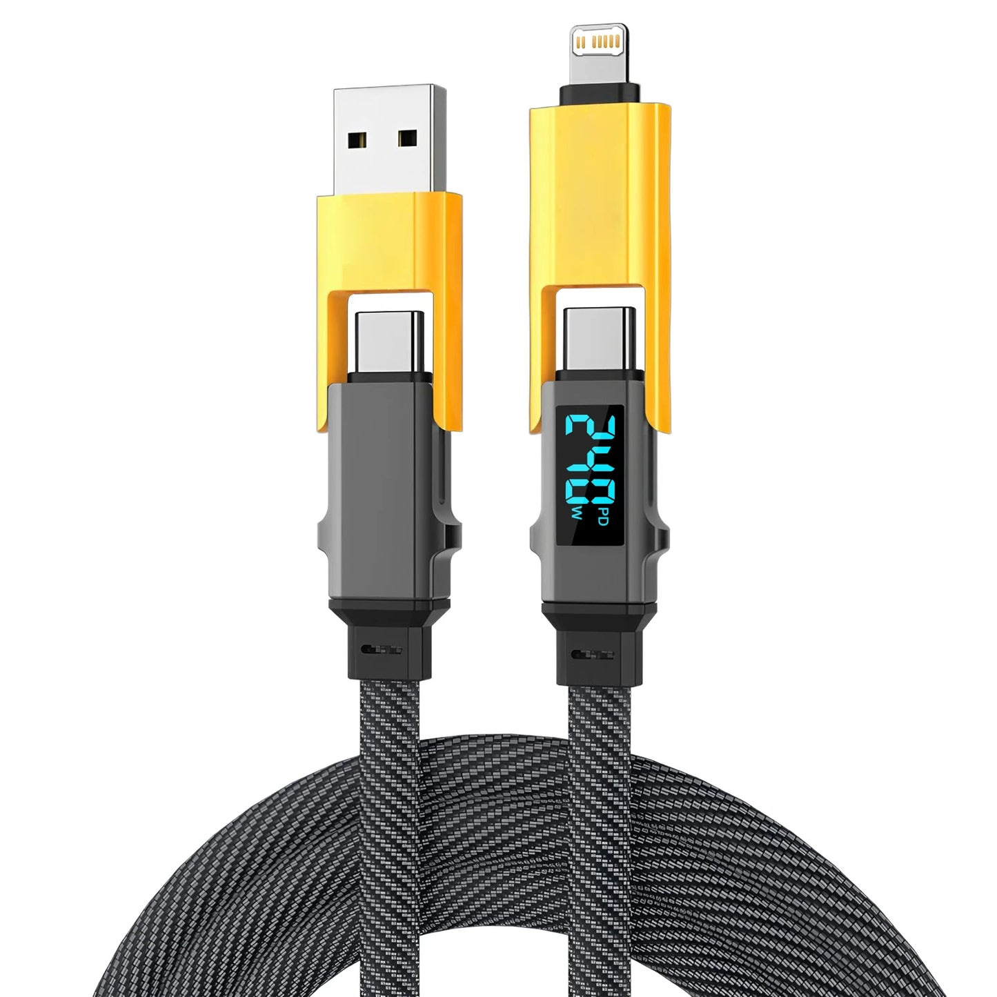 4 In 1 Fast Charging Multi Port USB Cable | Universal Charger Cord