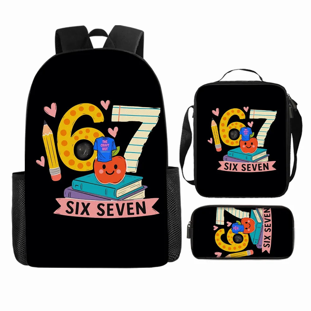 Cute Anime-Inspired Backpack & Lunch Bag Set for Students