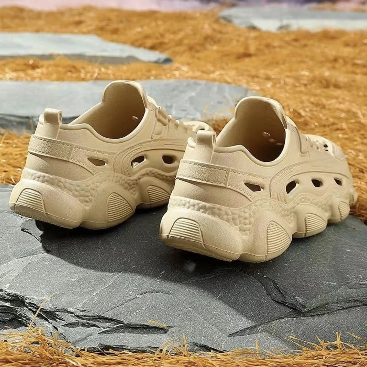 Men's Trendy Eva Sandals Summer Outer Wear Thick Bottom Anti-slip Breathable Cool Shoes Beach Slippers For Men
