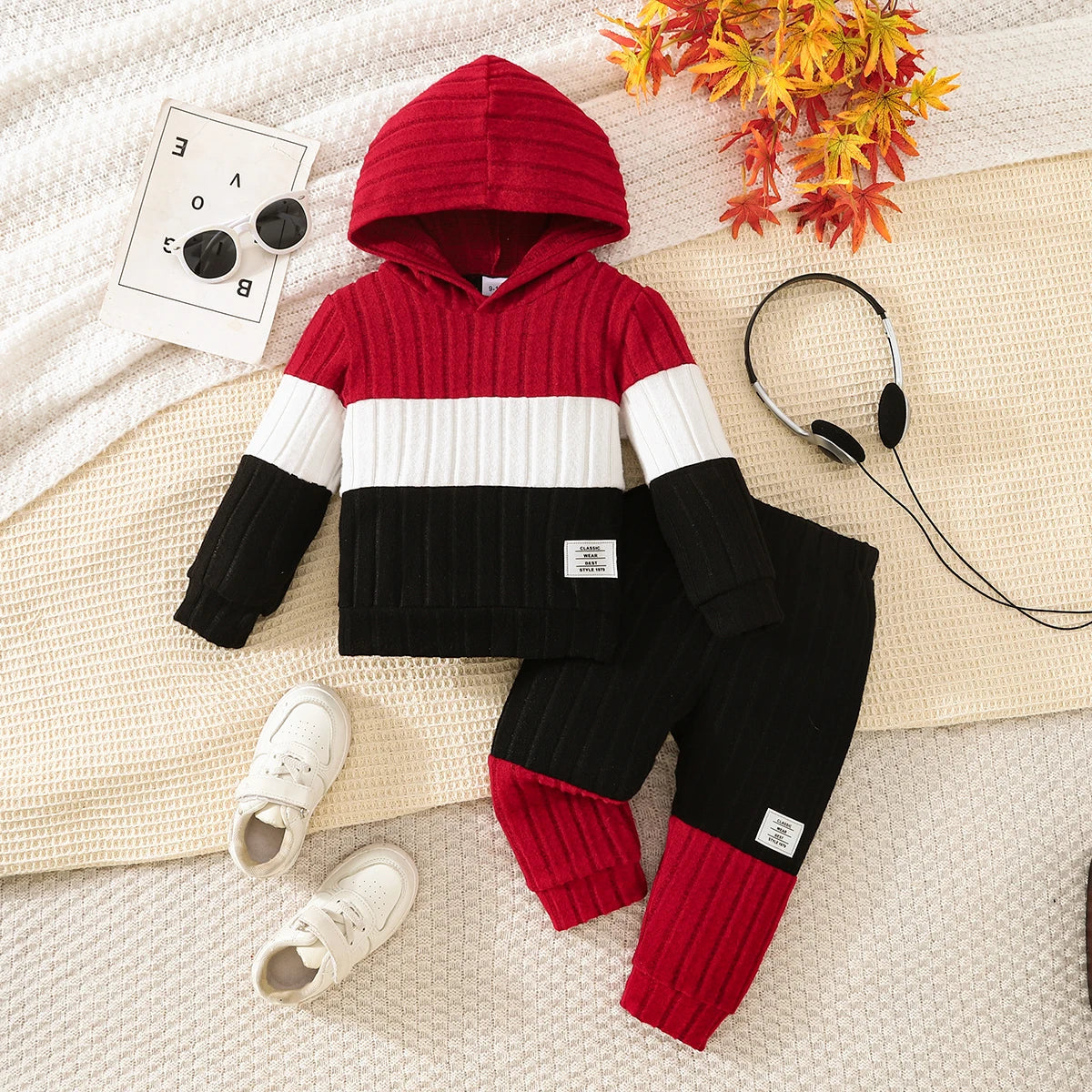 Children's Knitted Hat Two-Piece Set | Stylish Toddler Outdoor Wear