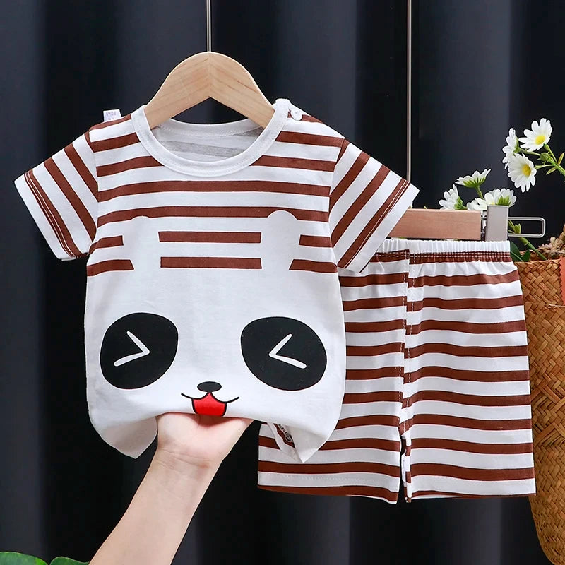 Kids Summer Clothing Set | Adorable Cartoon T-Shirt & Shorts