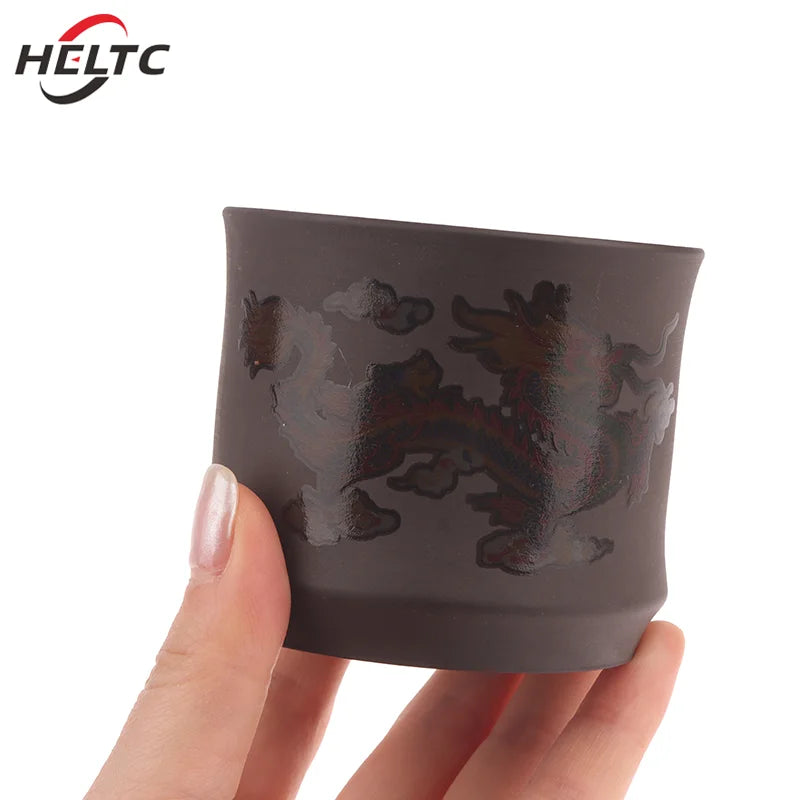 Color-Changing Purple Clay Tea Cup | Elegant Chinese Drinkware