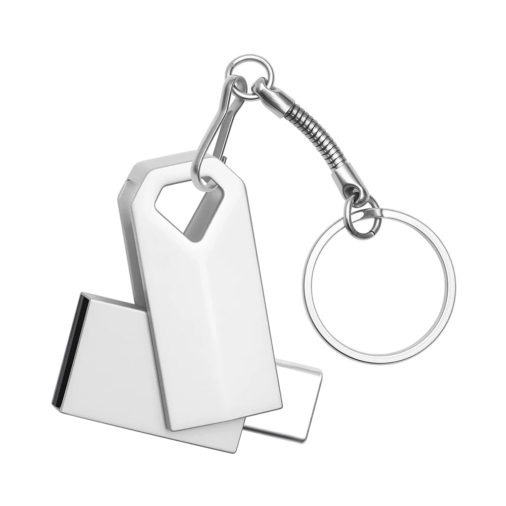 2-in-1 Mini Type C Metal USB Flash Drive | Creative Gift Options