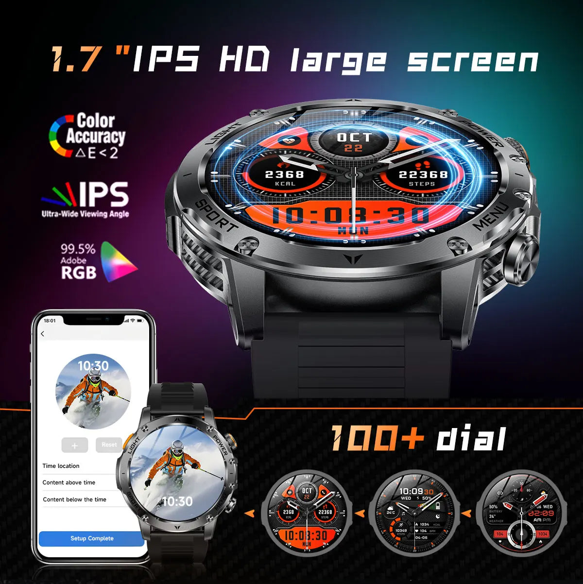 Rugged Military Smart Watch with GPS | Ultimate Fitness Tracker