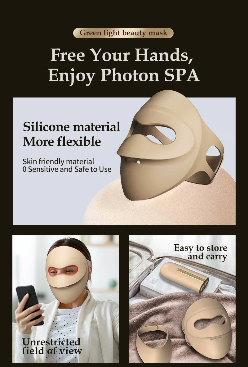 LED Facial Mask for Anti-Aging | Photon Light Therapy Device