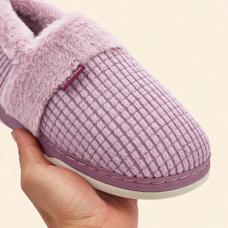 Men's Cozy Flannel Plaid Winter Slippers | Memory Foam Indoor Shoes