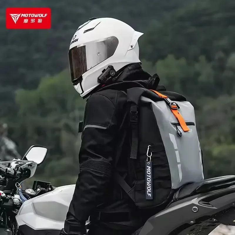 Waterproof Motorcycle Backpack | Large Capacity Reflective Cycling Bag