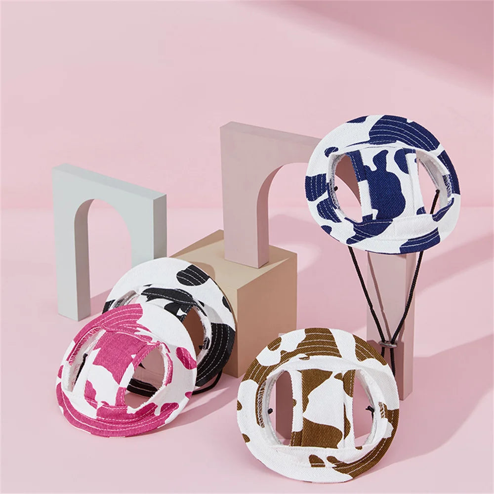 Cute Print Dog Hat for Small & Medium Dogs | Adjustable Pet Cap