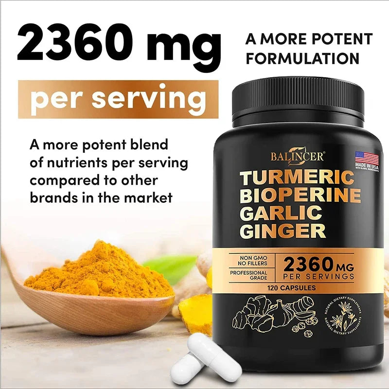 Turmeric Curcumin with Black Pepper | Vegan Joint Support Supplement