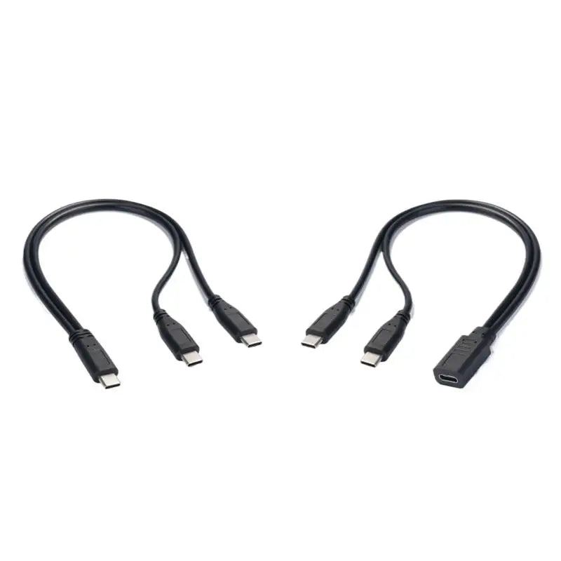 USB C Cable Splitter | Dual Charging & Data Transfer Cable