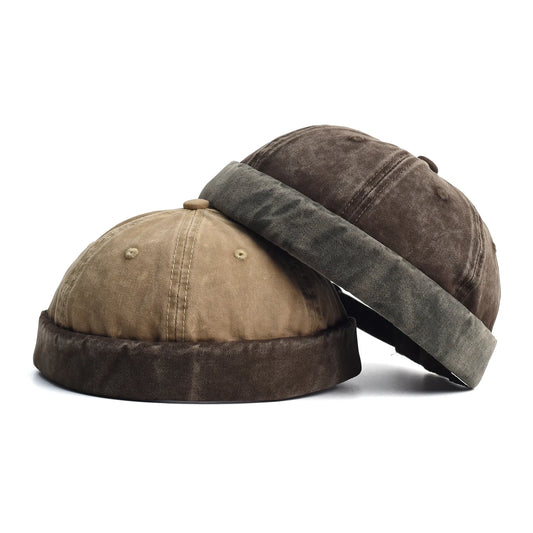 Washed Docker Beanie Cap | Retro Vintage Street Style Hat