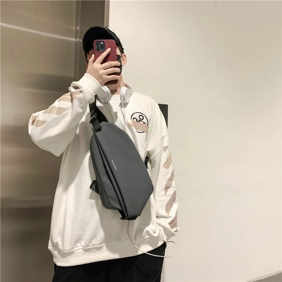 Men's Waterproof Crossbody Bag | Stylish Casual Shoulder Bag