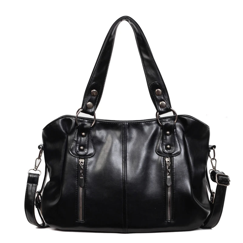 Large Capacity Shoulder Bag | Stylish PU Leather Tote for Women