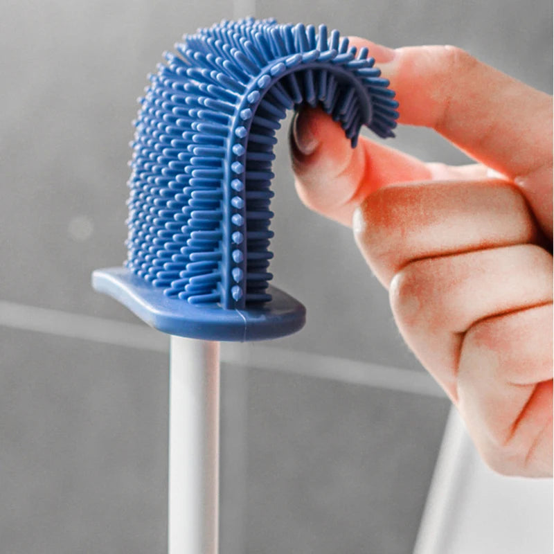 Wall Hanging Toilet Brush with Holder | Soft Bristles WC Cleaner
