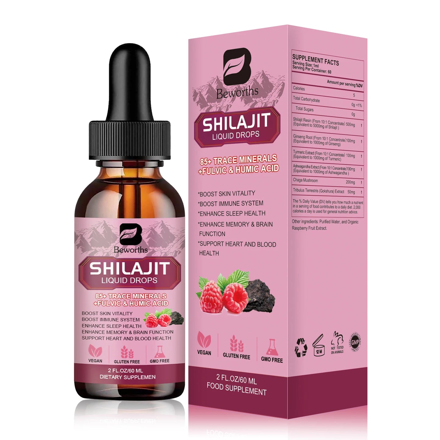 Shilajit Liquid Drops | Fulvic Acid & 85+ Trace Minerals