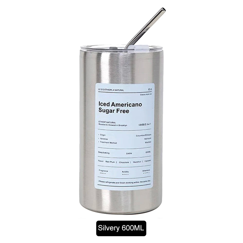 Stainless Steel Double-Layer Coffee Cup | Portable Insulated Mug