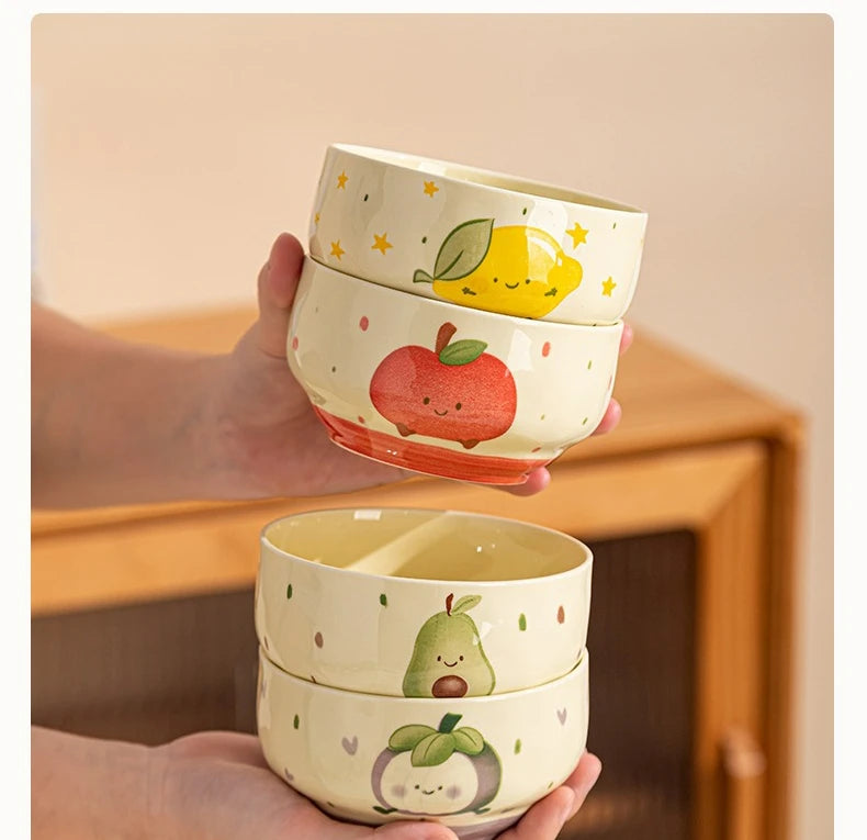 Cute Ceramic Cartoon Bowls | Perfect for Desserts & Noodles