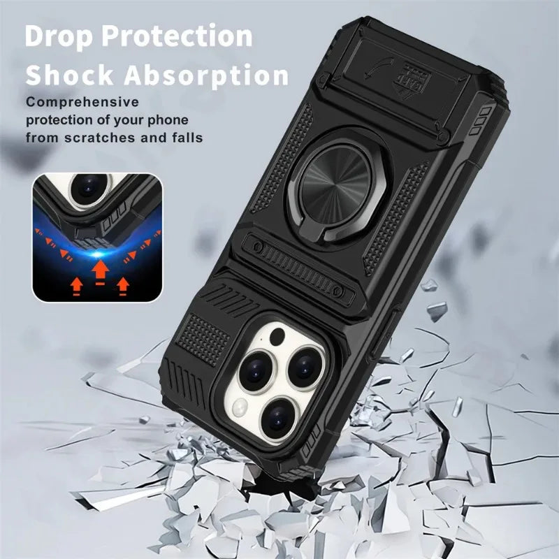 Heavy Duty Magnetic Phone Case with Kickstand | All iPhone Models