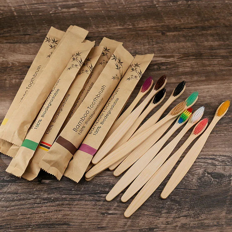 Eco-Friendly Bamboo Toothbrushes - Sustainable Oral Care Set