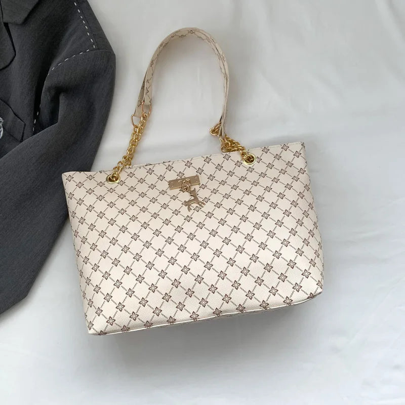Soft Leather Large Capacity Tote Bag for Women | Stylish Shoulder Bag