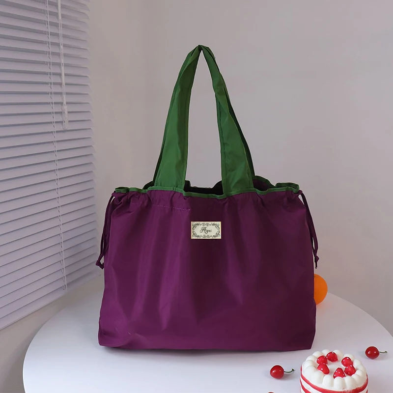 Large Capacity Eco-Friendly Drawstring Shopping Bag | Waterproof Travel Tote