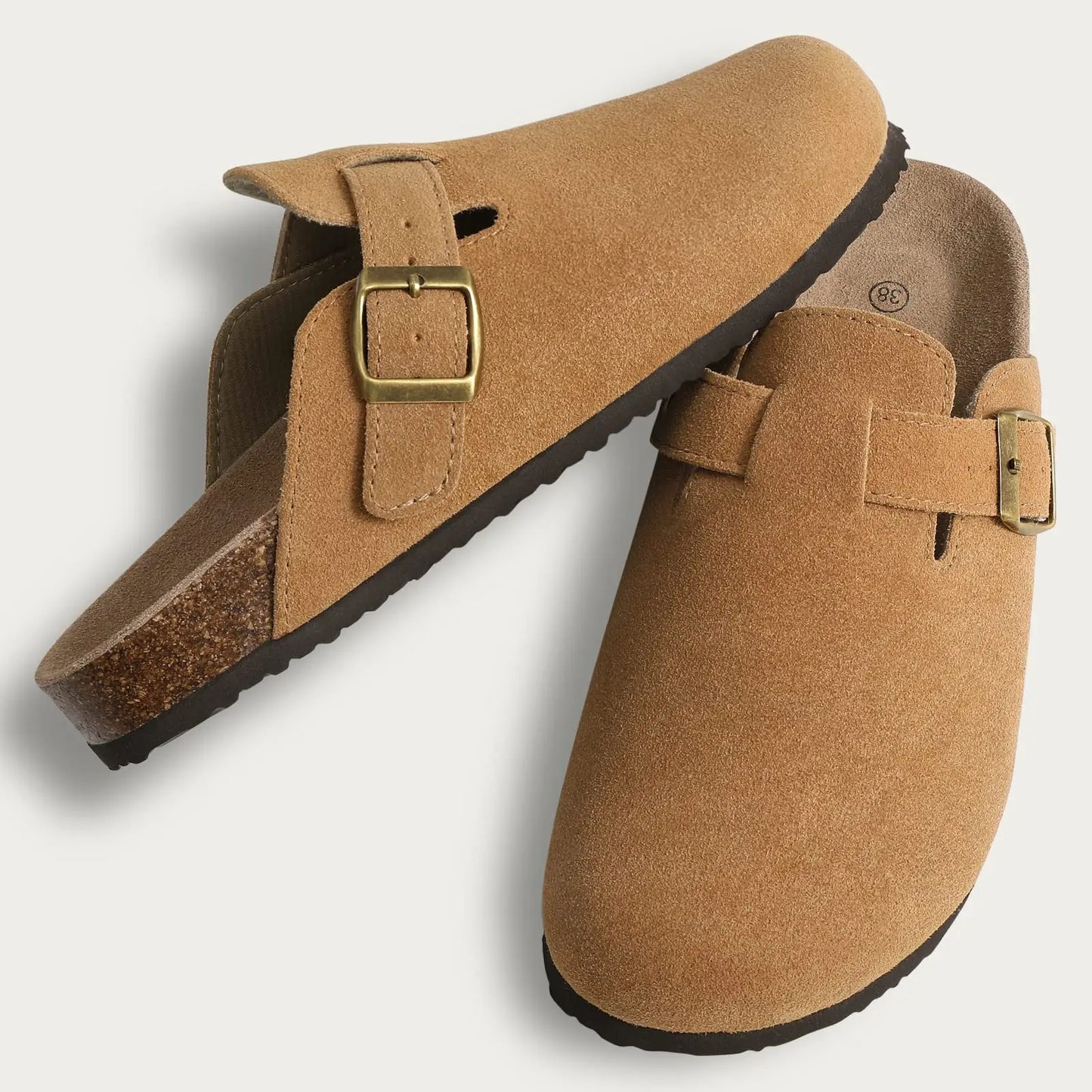Comfortable Suede Clogs with Arch Support for All-Day Wear