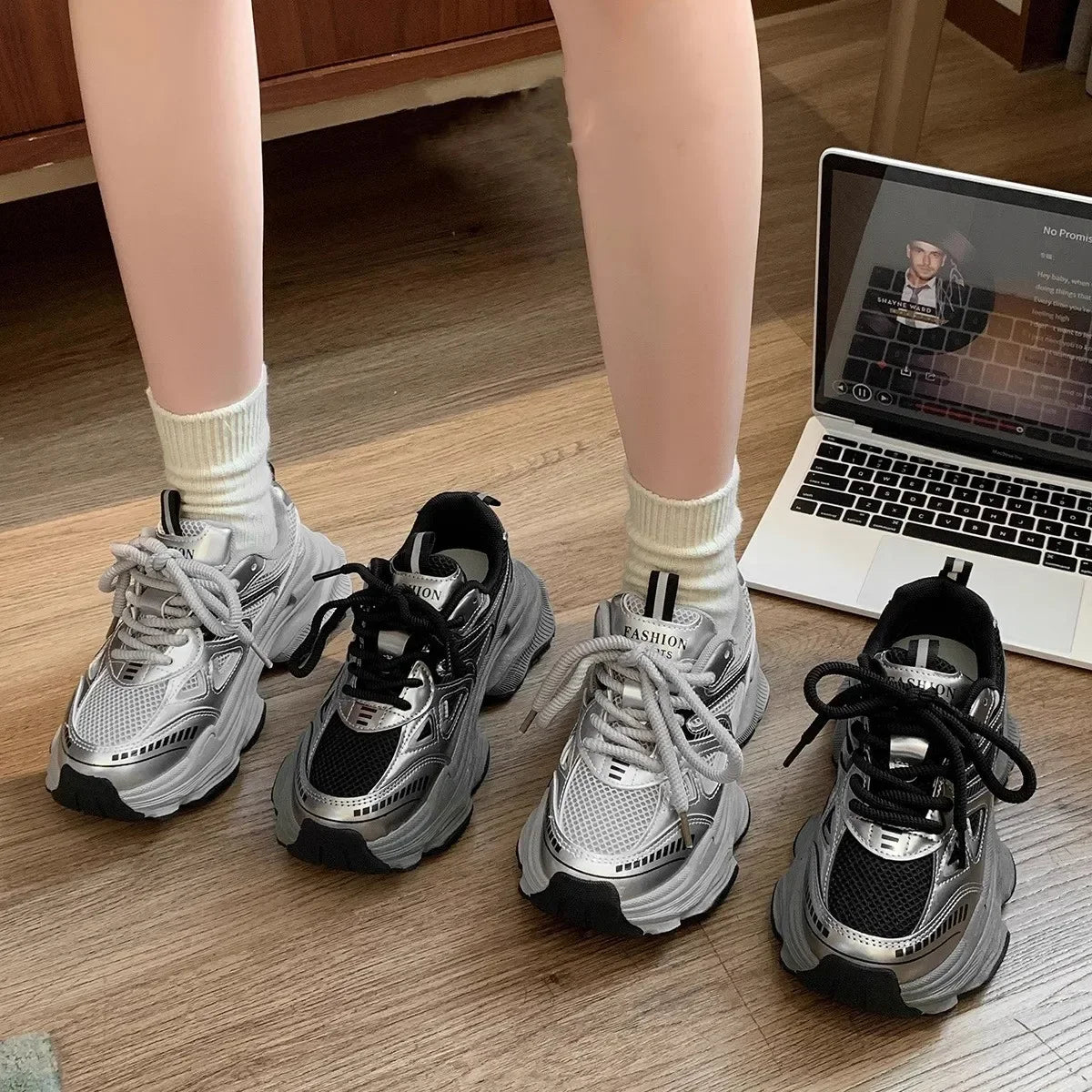 Fashionable Casual Platform Sneakers for Women | Comfortable Sports Shoes