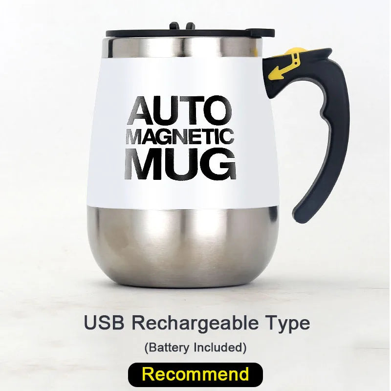 Taza eléctrica autoagitadora | Mezclador inteligente para café y leche