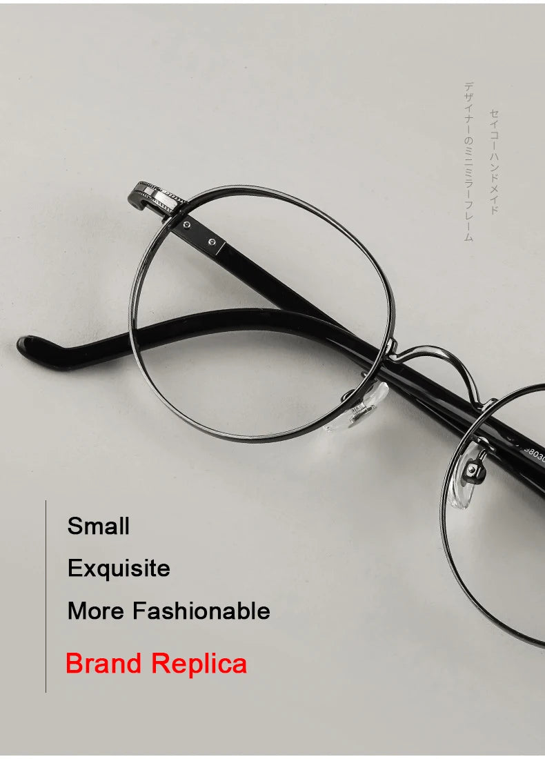 Japanese Style Titanium Frame Glasses for Small Faces | Trendy Eyewear