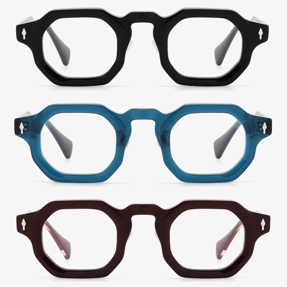 Stylish Hexagonal Acetate Eyeglasses Frames for Men & Women