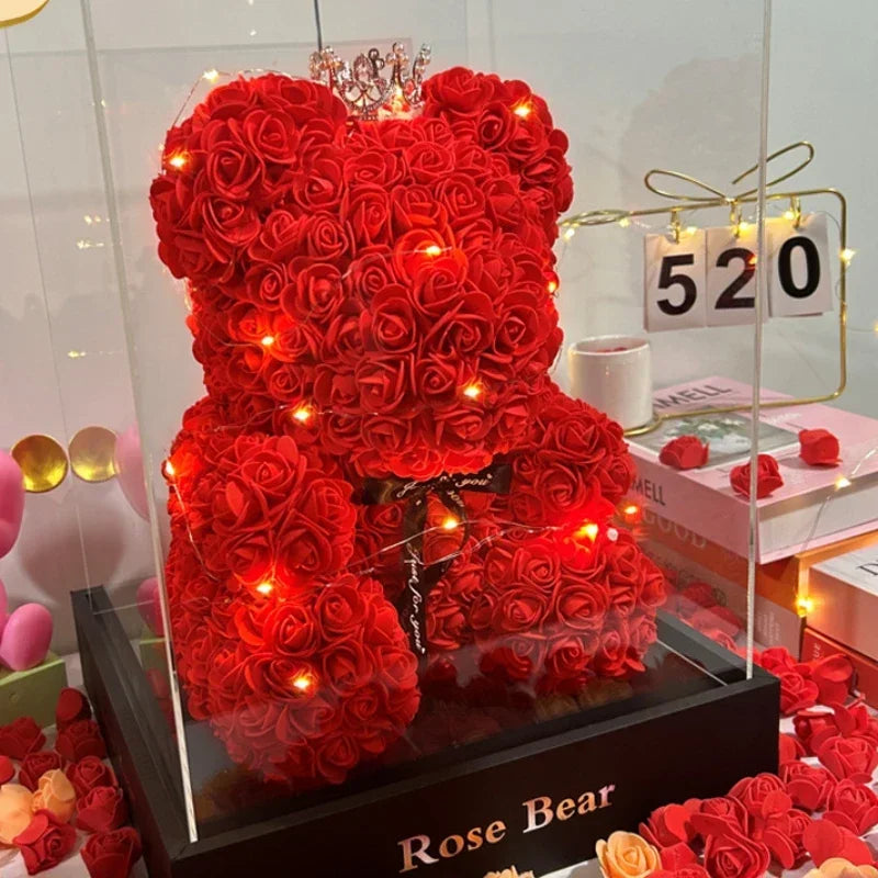 Artificial Flower Eternity Rose Teddy Bear | Perfect Gift for Moms