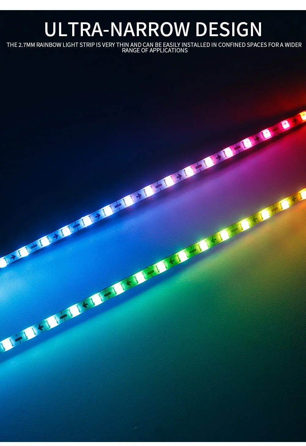 Ultra Narrow RGBIC LED Strip | Individually Addressable Light Strip