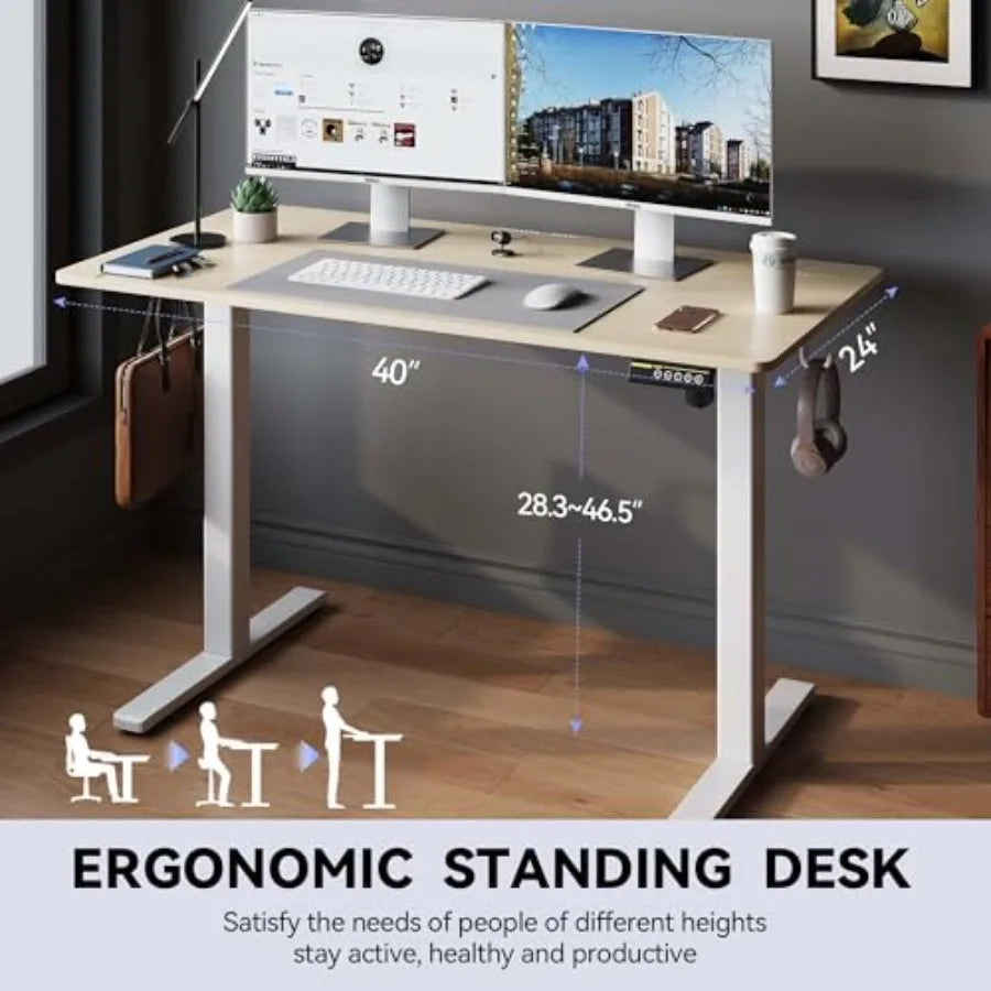 Electric Standing Desk | Adjustable Height Sit-Stand Home Office