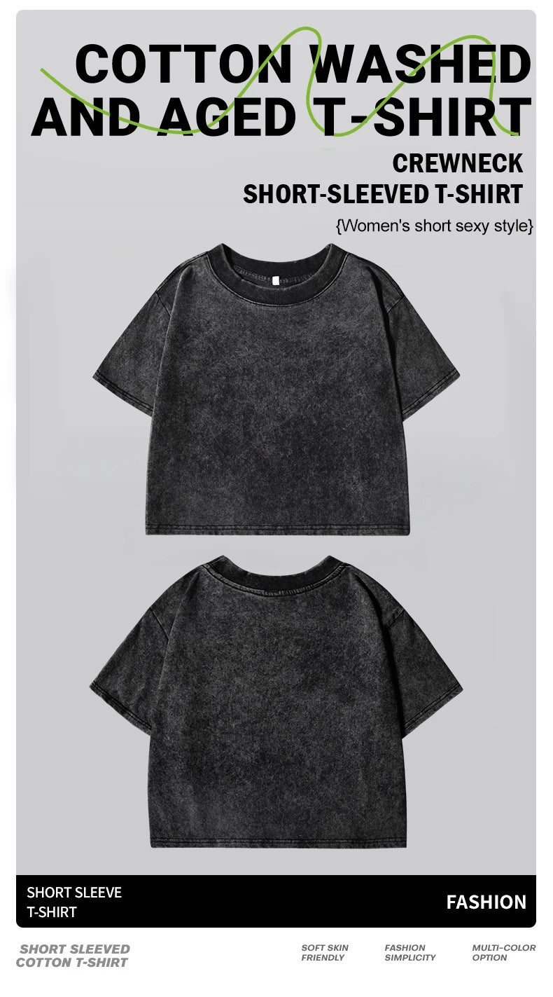 Women's Summer Cotton Crop Top | Casual Strawberry Print Tee
