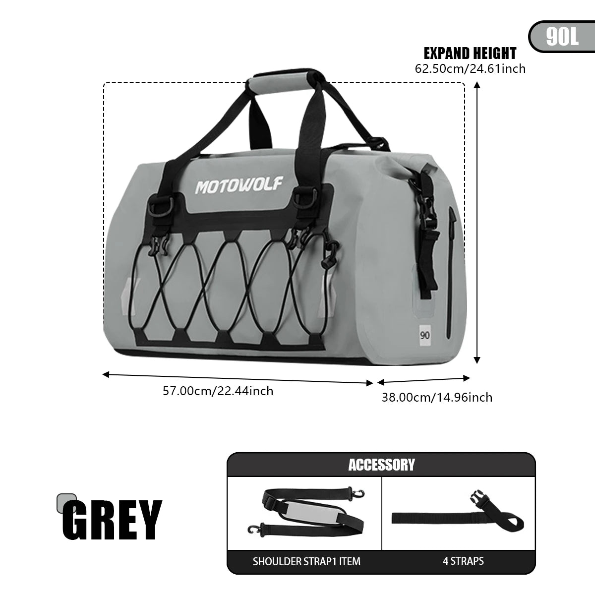 Waterproof Motorcycle Rear Seat Bag | Versatile Travel Duffel Bag
