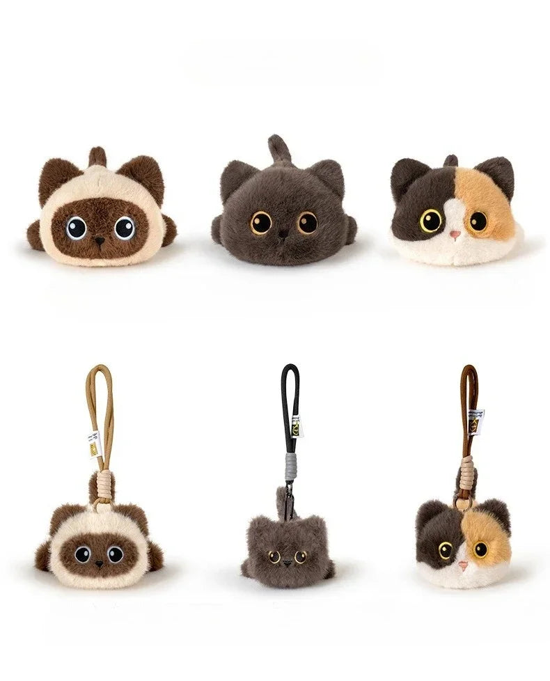 Cute Plush Black Cat Keychain | Adorable Stuffed Doll Gift