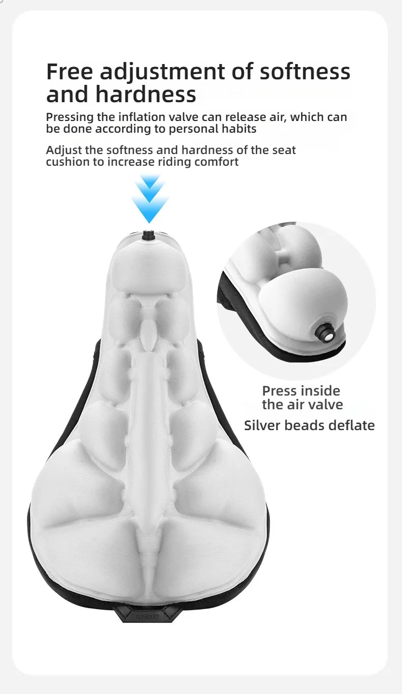 Universal Bicycle Cushion Cover | 3D Inflatable Comfort for Riders