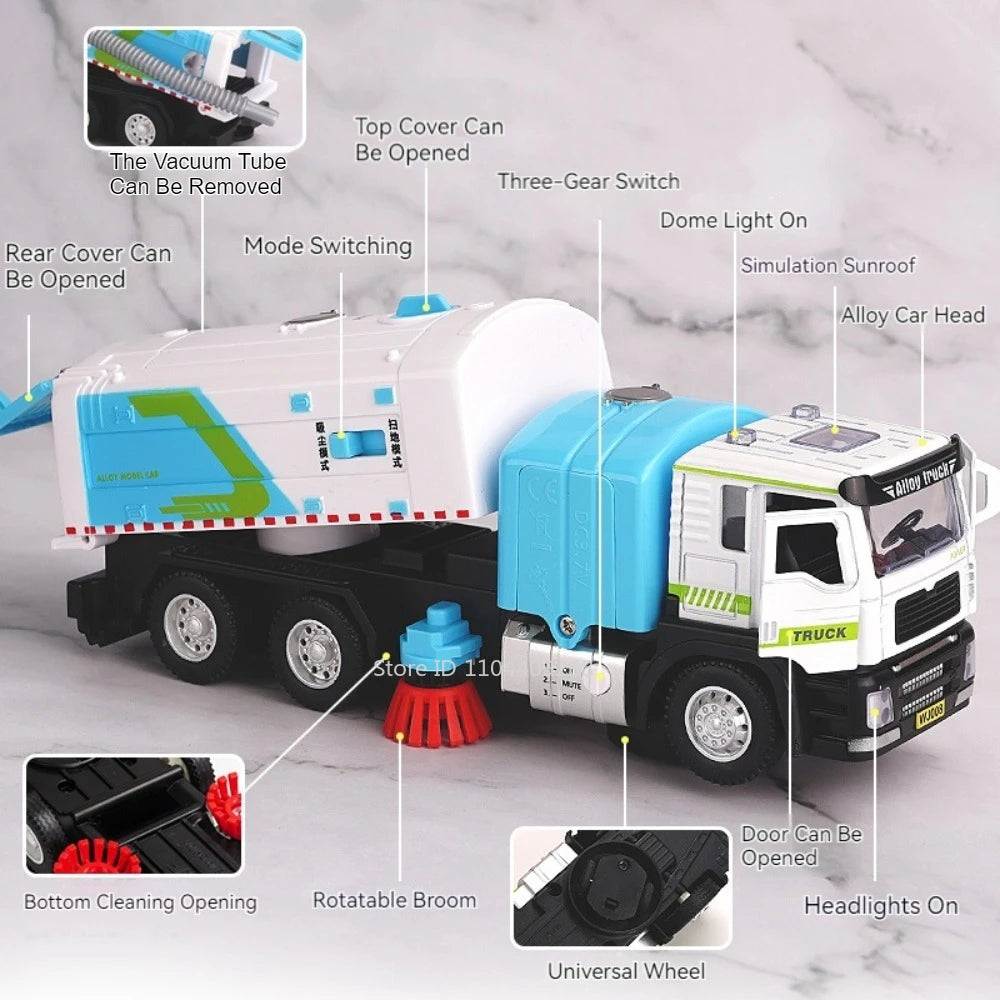 Electric Vacuum Cleaner Garbage Truck Model Toy for Kids