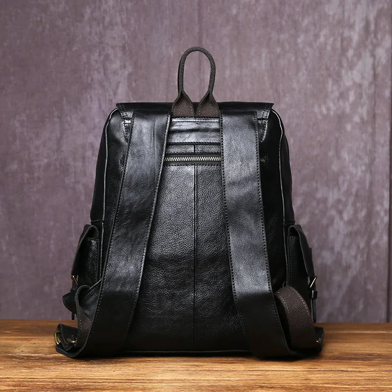 Handmade Leather Men's Backpack | Stylish Cowhide Computer Bag