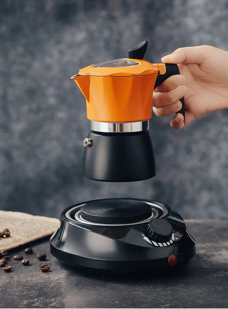 Colourful Moka Pot Set | Classic Espresso Maker for Outdoor Use