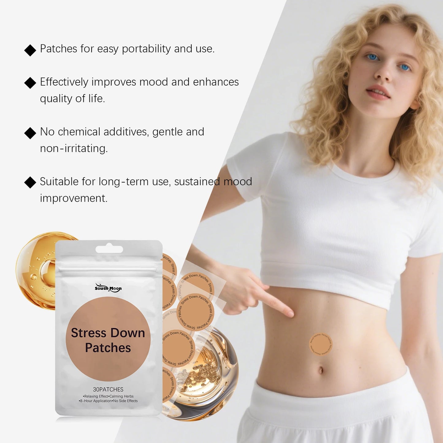 30pcs Pink Body Care Patches | Gentle Formula for Daily Use