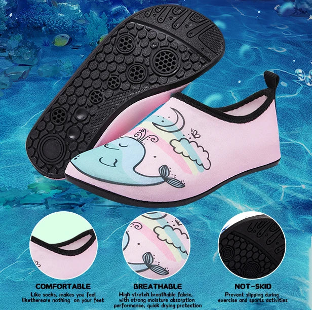 Kids Quick-Drying Aqua Beach Shoes | Lightweight Swim Footwear