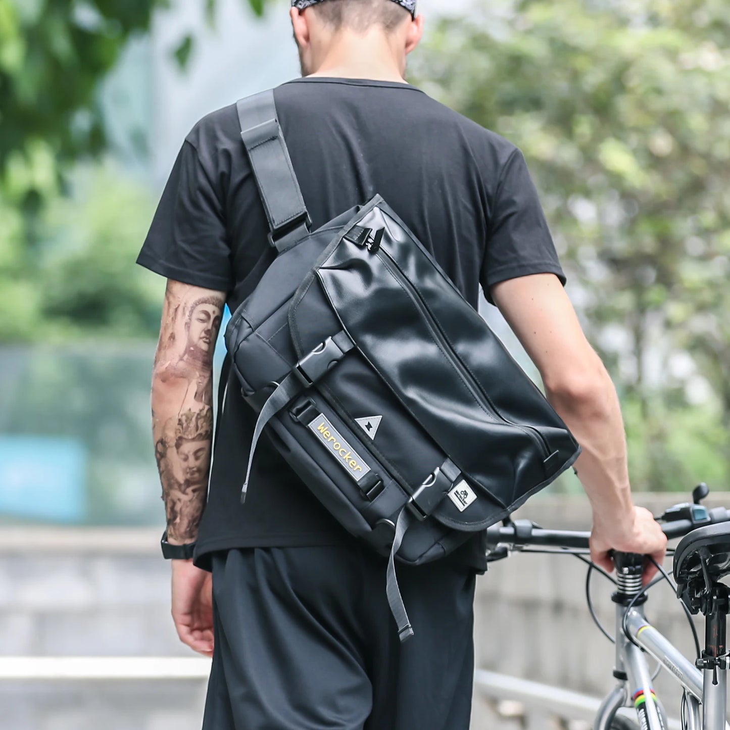 Bandolera multiusos para hombre | Mochila cruzada de gran capacidad
