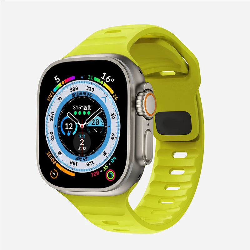 Flexible Silicone Sport Strap for Smartwatches | Comfort & Style