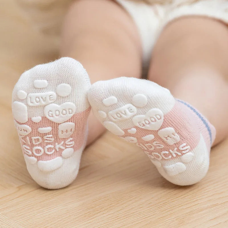 5 Pairs Kids Casual Cute Non-slip Socks | Breathable Comfort