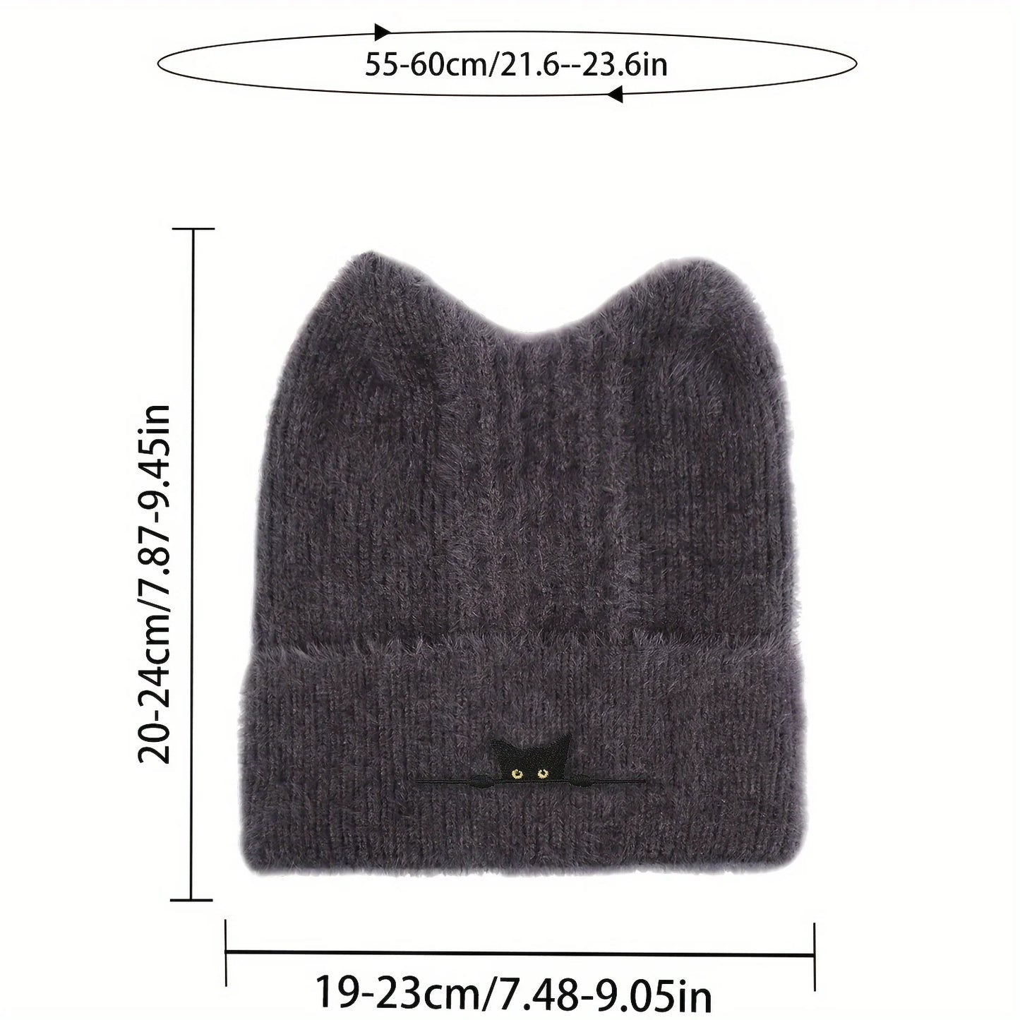 Cat Ears Knitted Hat | Warm Woolen Beanie for Cute Winter Style